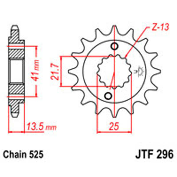 JT JT Gear Box Sprockets G/B 296/346-16T HON